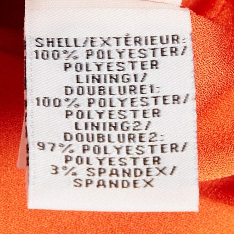 Pre Owned Diane Von Furstenberg Orange Tiana Guipure Midi Dress M