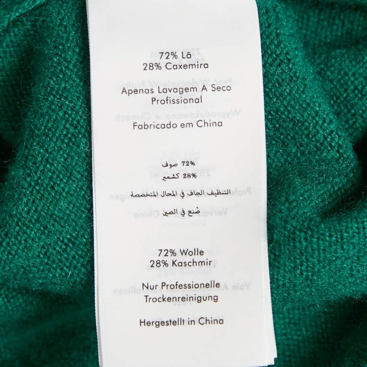 Pre Owned Diane Von Furstenberg Fall Green Wool Blend Astrid Dress L
