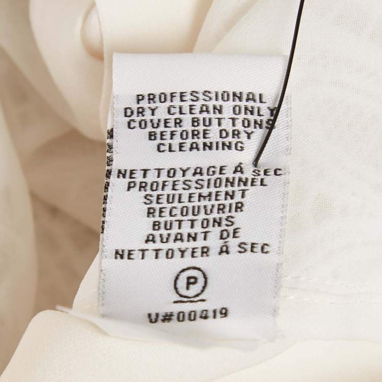 Pre Owned Diane Von Furstenberg Ivory Lace & Silk Lakyn Sleeveless Top M