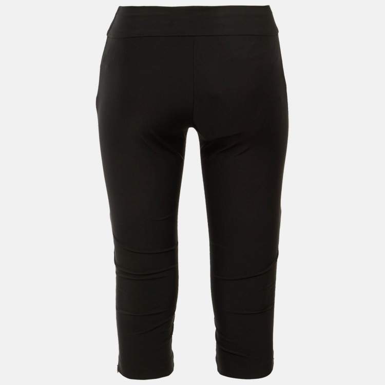 مملوكة مسبقًا Diane Von Furstenberg Black Jersey Kazumi Capri Pants S 