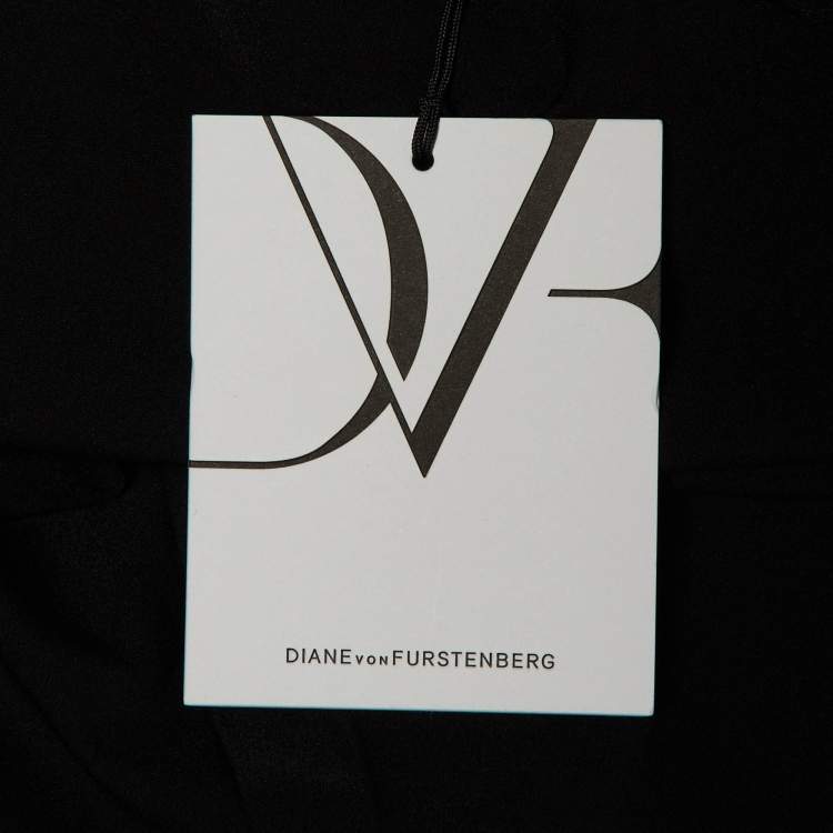 مملوكة مسبقًا Diane Von Furstenberg Black Jersey Kazumi Capri Pants S 