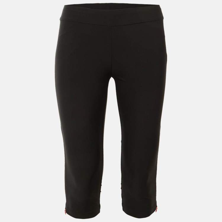 مملوكة مسبقًا Diane Von Furstenberg Black Jersey Kazumi Capri Pants S 