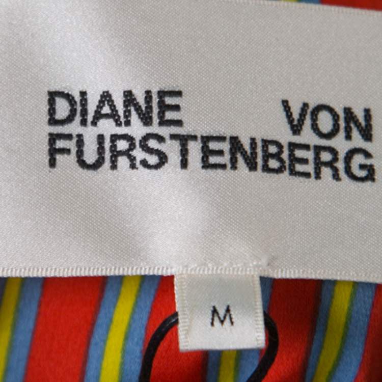 Pre Owned Diane Von Furstenberg Navy Blue Satin Alexander Bomber Jacket M