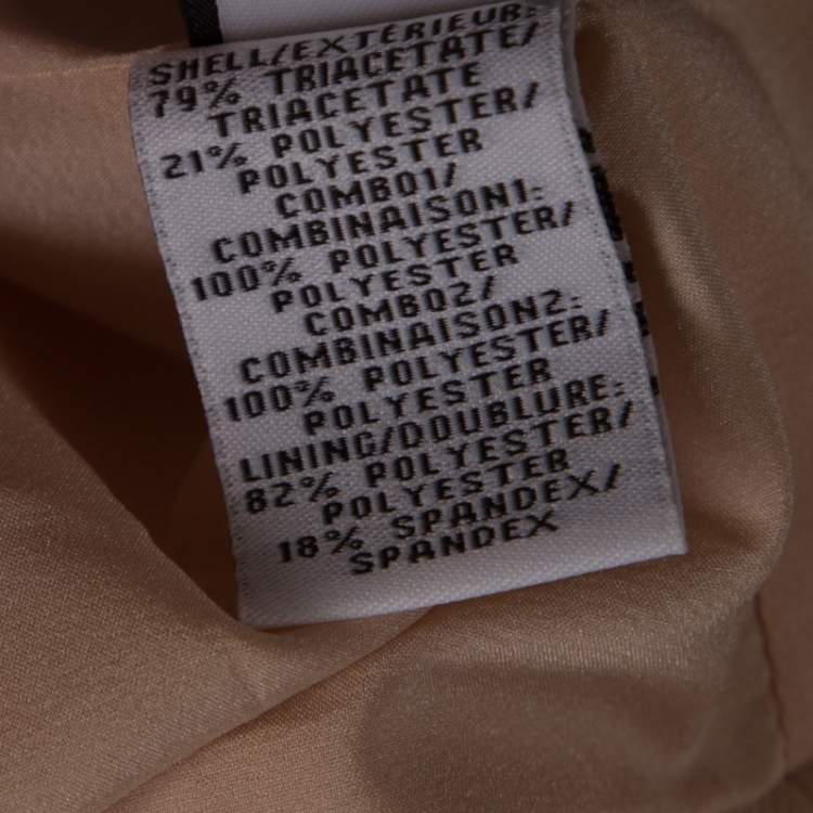 Pre Owned Diane Von Furstenberg Multicolor Crepe Creme Brulee Open Front Feriha Blazer M