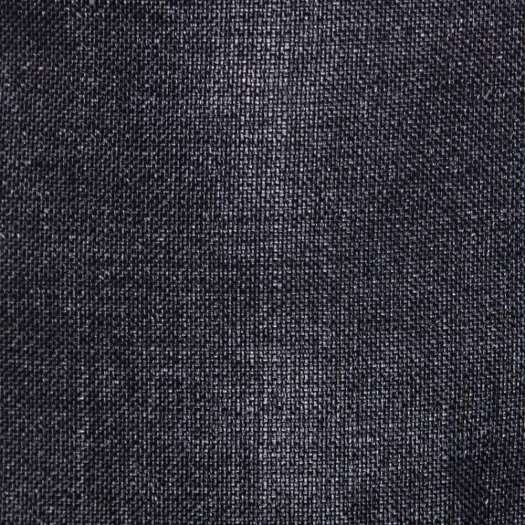 Pre Owned Diane Von Furstenberg Black Textured Contrast Hem Elley Mini Skirt M