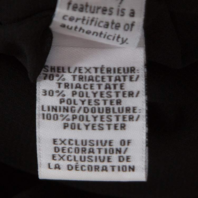 Pre Owned Diane Von Furstenberg Black Embellished Crepe Bella Dress L