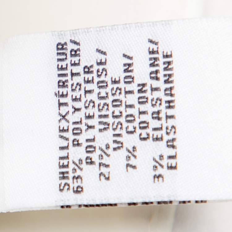 Pre Owned Diane von Furstenberg Off White Stretch Knit Genesis Pants S