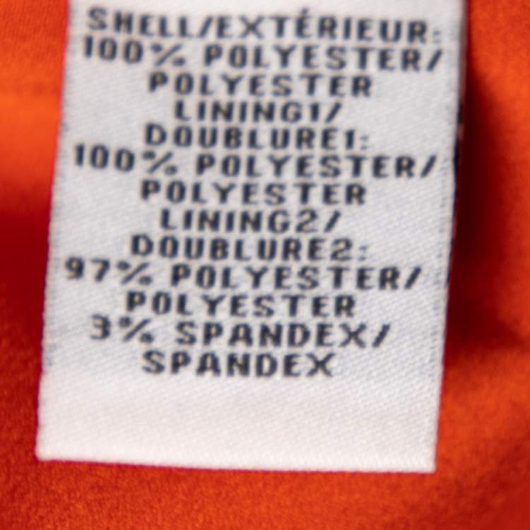 مملوكة مسبقًا Diane von Furstenberg Orange Lace Flounce Tiana Sleeveless Dress M