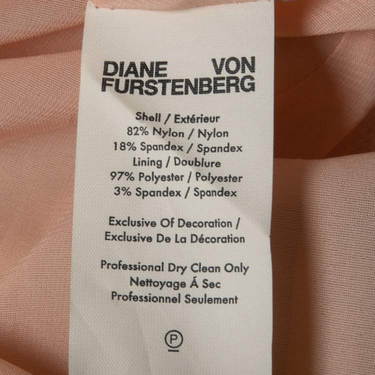 Pre Owned Diane Von Furstenberg Silver Sequined Midi Dress L