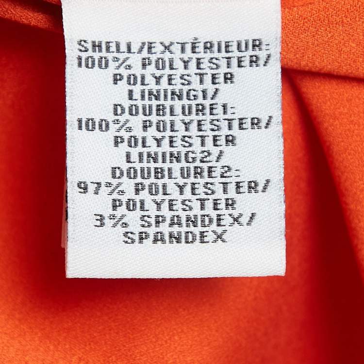 مملوكة مسبقًا Diane Von Furstenberg Orange Guipure Lace Tiana Sleeveless Dress M