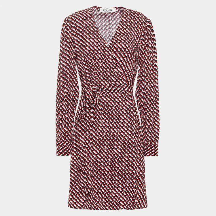 Pre Owned Diane Von Furstenberg Viscose Mini Dress L