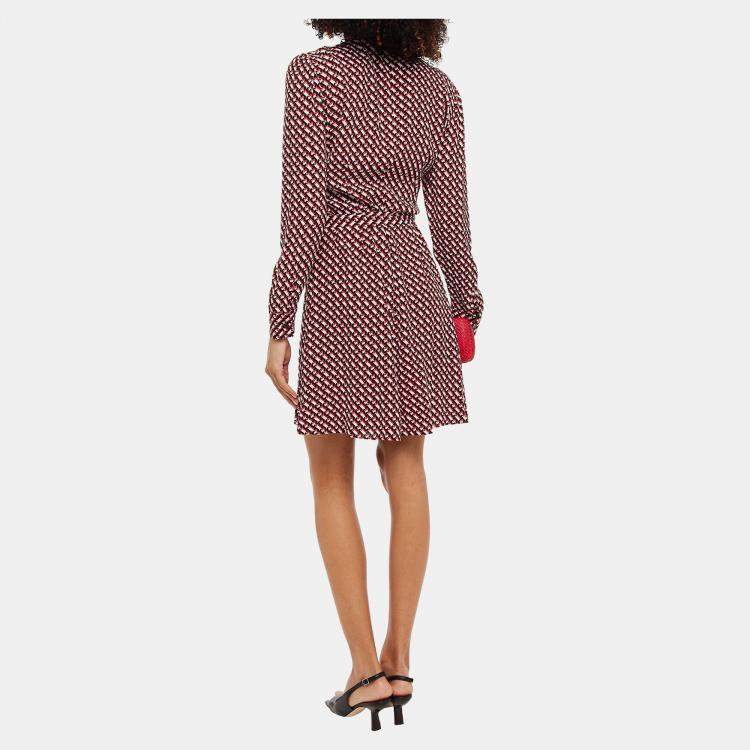 Pre Owned Diane Von Furstenberg Viscose Mini Dress L