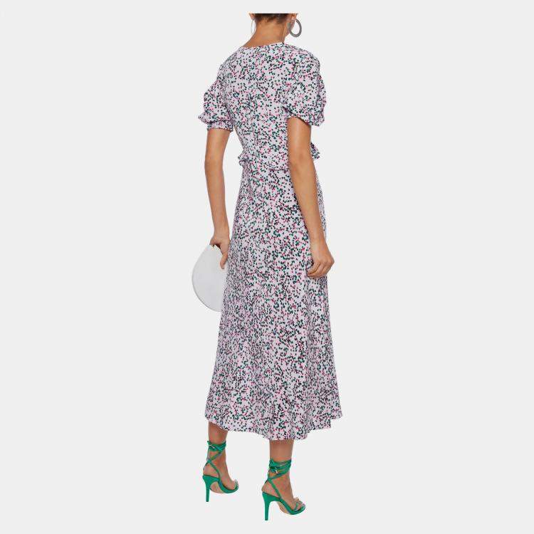 Pre Owned Diane Von Furstenberg Silk Midi Dress 4
