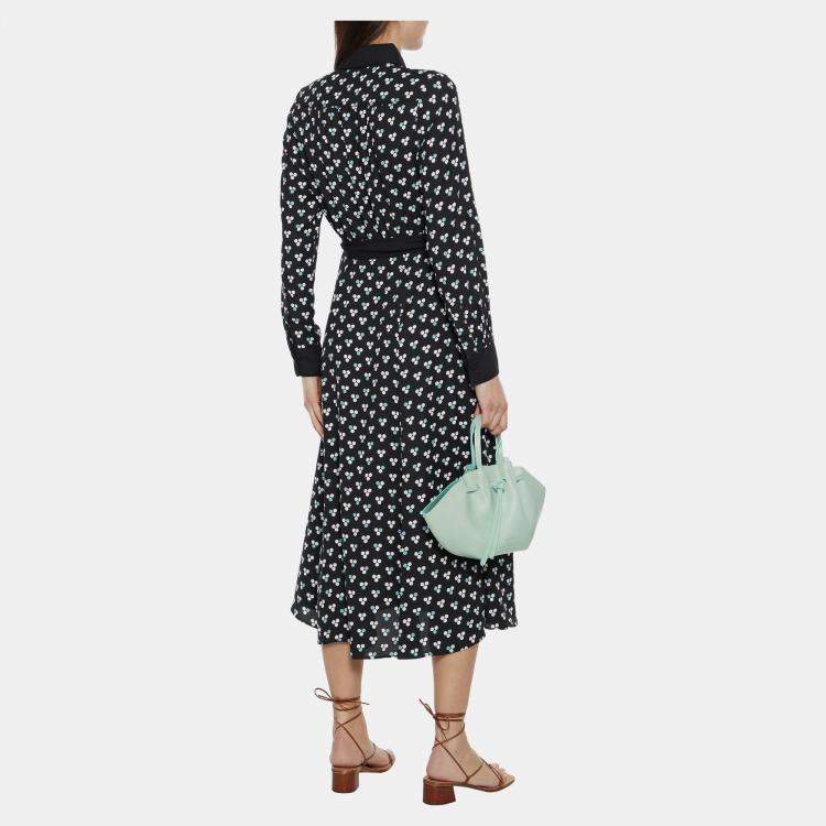 Pre Owned Diane Von Furstenberg Polyester Midi Dress M