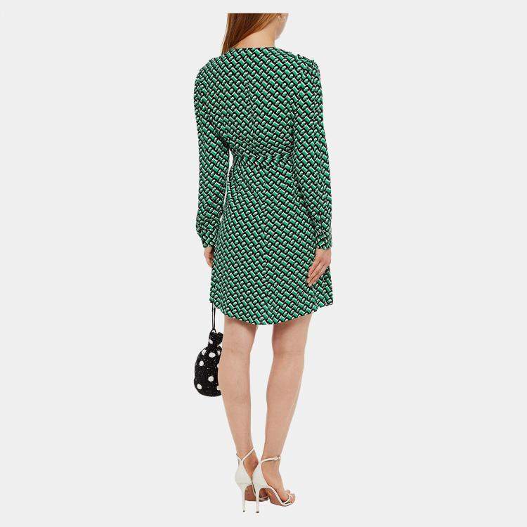 Pre Owned Diane Von Furstenberg Viscose Mini Dress M