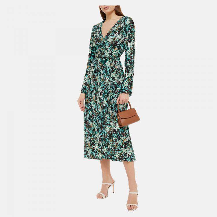 Pre Owned Diane Von Furstenberg Viscose Midi Dress M