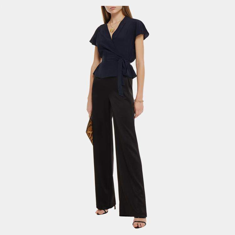 مملوكة مسبقًا Diane Von Furstenberg Silk Short Sleeved Top XS