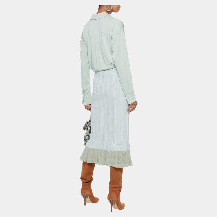 Pre Owned Diane Von Furstenberg Silk Long Sleeved Top 6