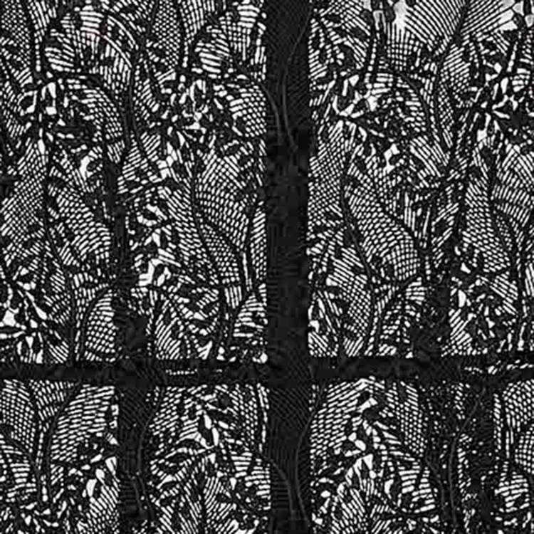 Pre Owned Diane Von Furstenberg Black Lace Tailored Overlay Midi Dress M