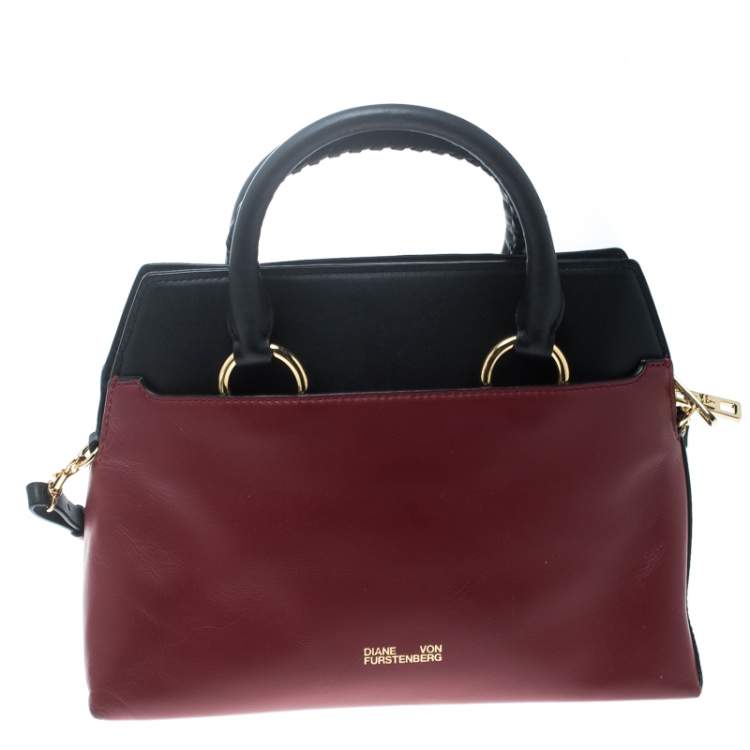 Pre Owned Diane Von Furstenberg Multicolor Leather Small Front Flap Satchel 