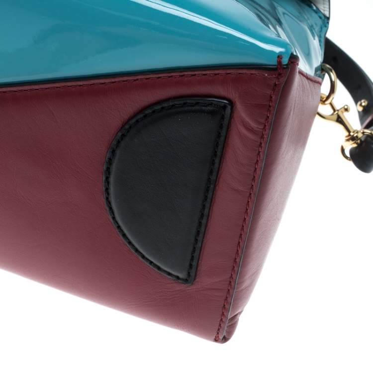 Pre Owned Diane Von Furstenberg Multicolor Leather Small Front Flap Satchel 