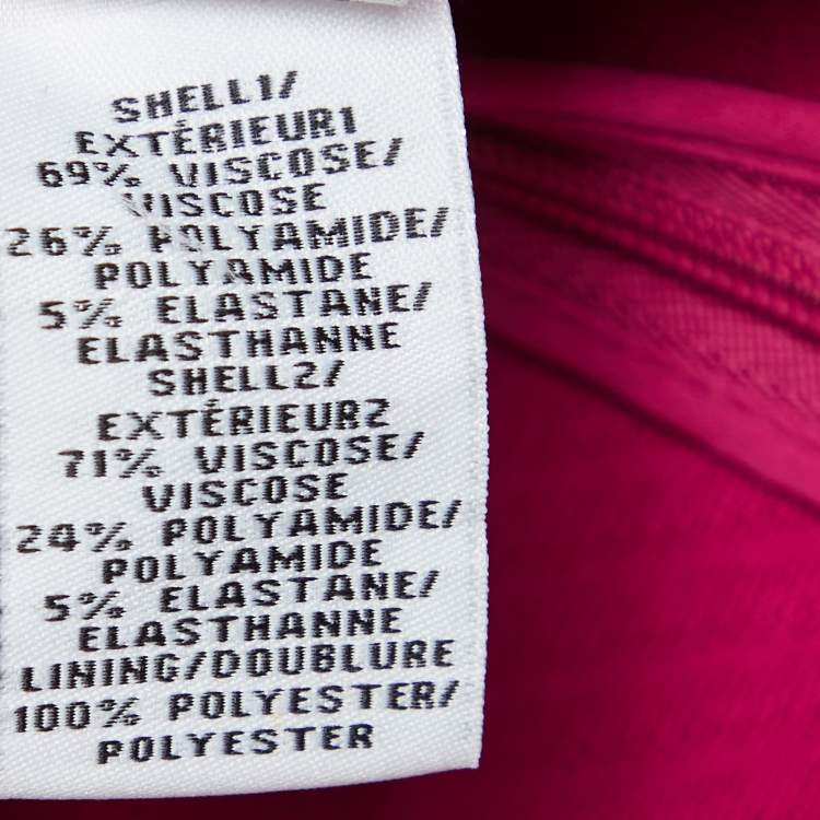 Pre Owned Diane Von Furstenberg Pink Textured Jersey Jaelyn Dress M