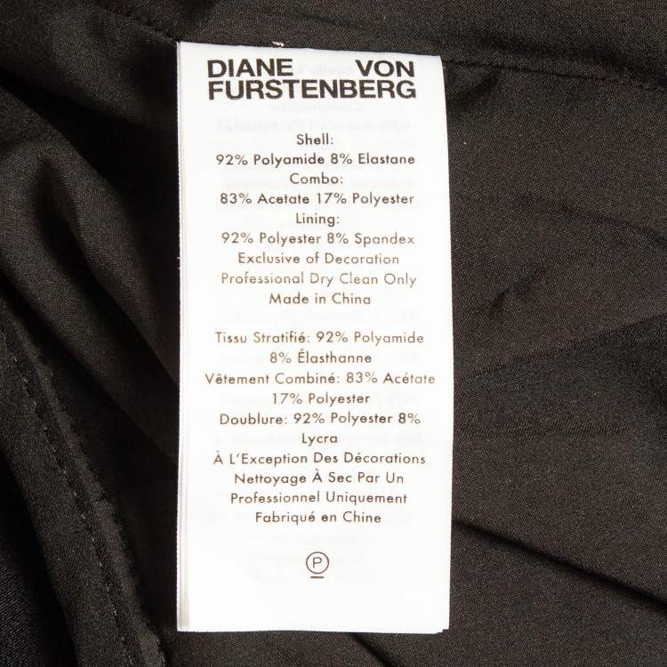 Pre Owned Diane Von Furstenberg Black Sequin Embellished Eryn Jumpsuit M