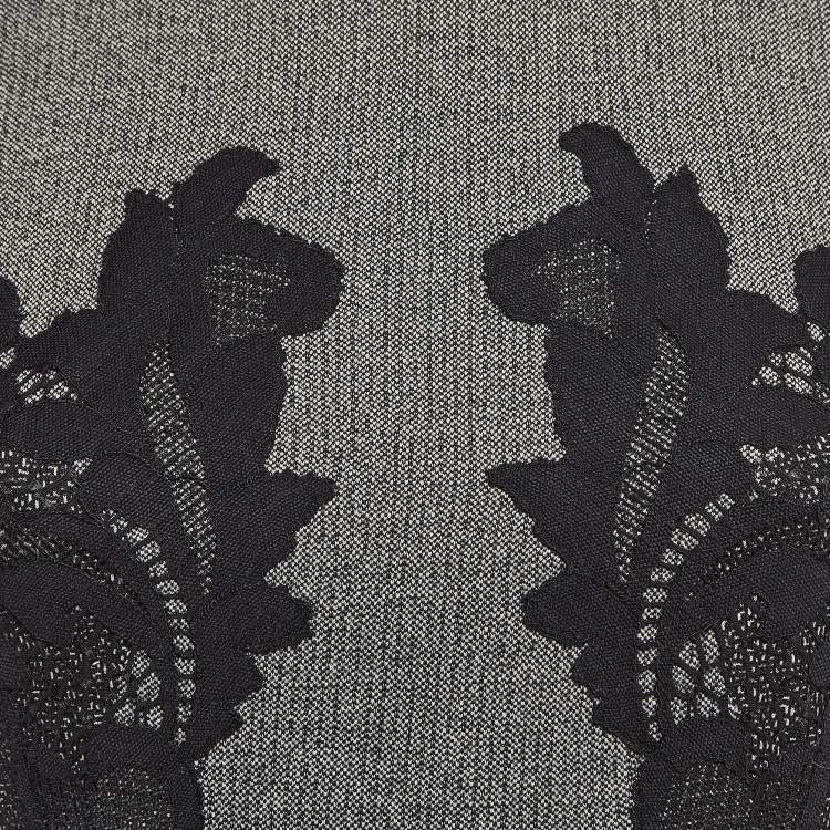 Pre Owned Diane Von Furstenberg Black Wool Blend Sleeveless Mini Dress S