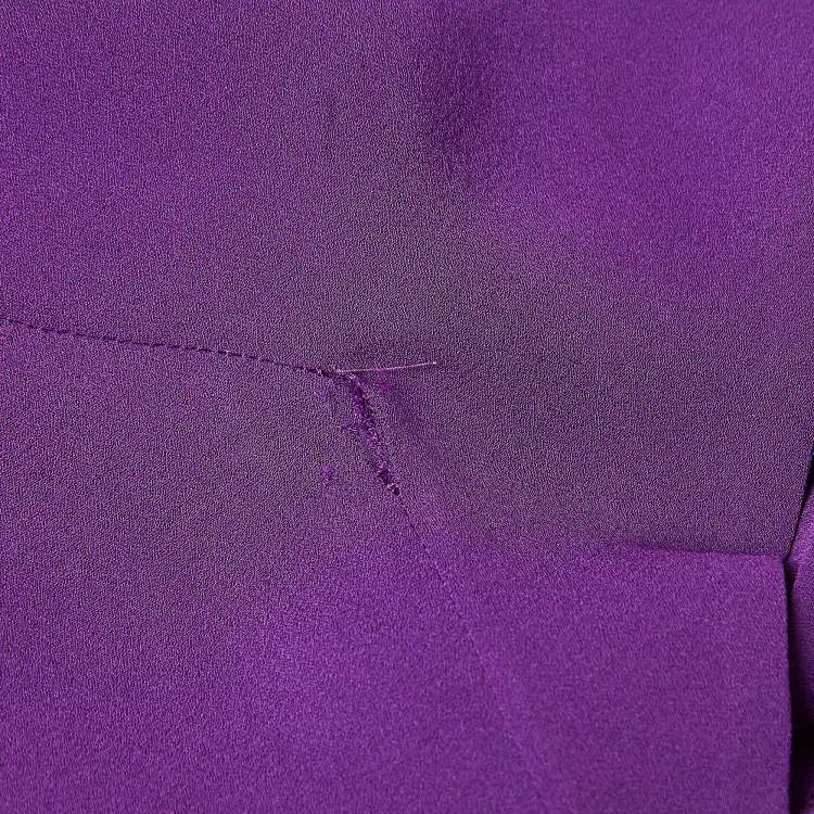 Pre Owned Diane Von Furstenberg Purple Midi Skirt M