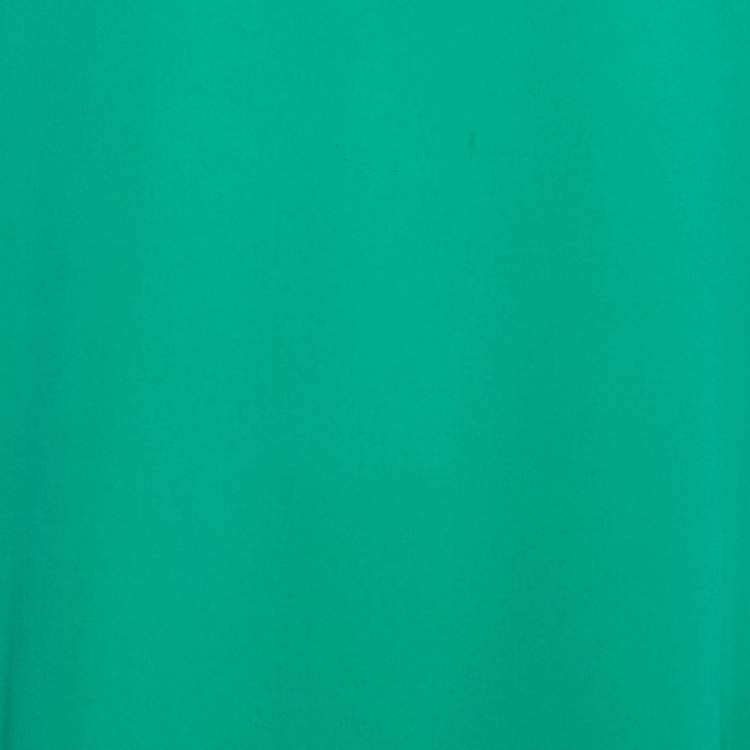 Pre Owned Diane Von Furstenberg Green Crepe Kora Tunic Shift Dress M
