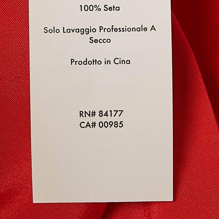 Pre Owned Diane Von Furstenberg Orange Silk Button Front Dress XS