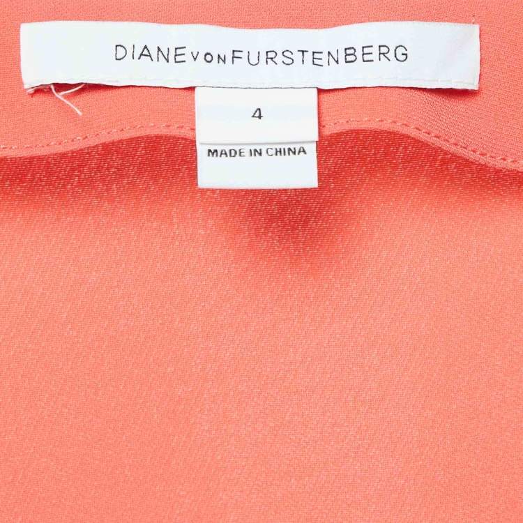 Pre Owned Diane Von Furstenberg Pink Crepe Emerson Romper S
