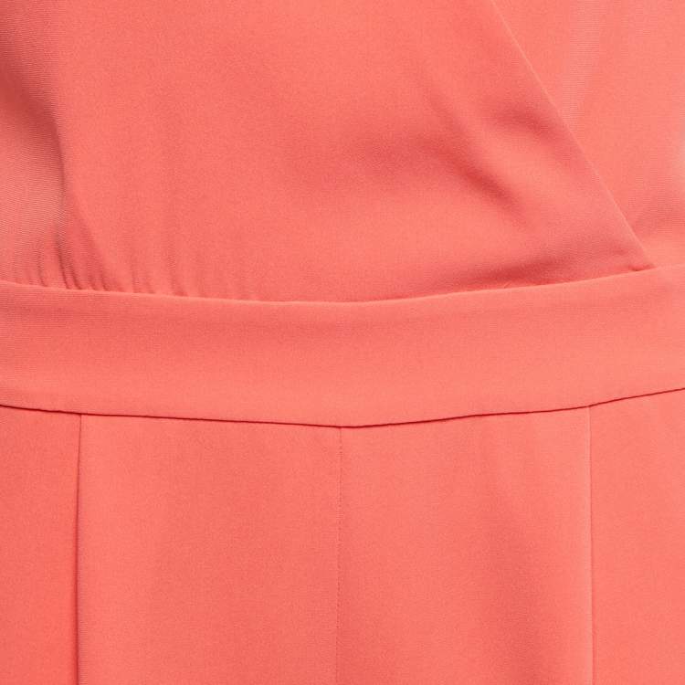 Pre Owned Diane Von Furstenberg Pink Crepe Emerson Romper S