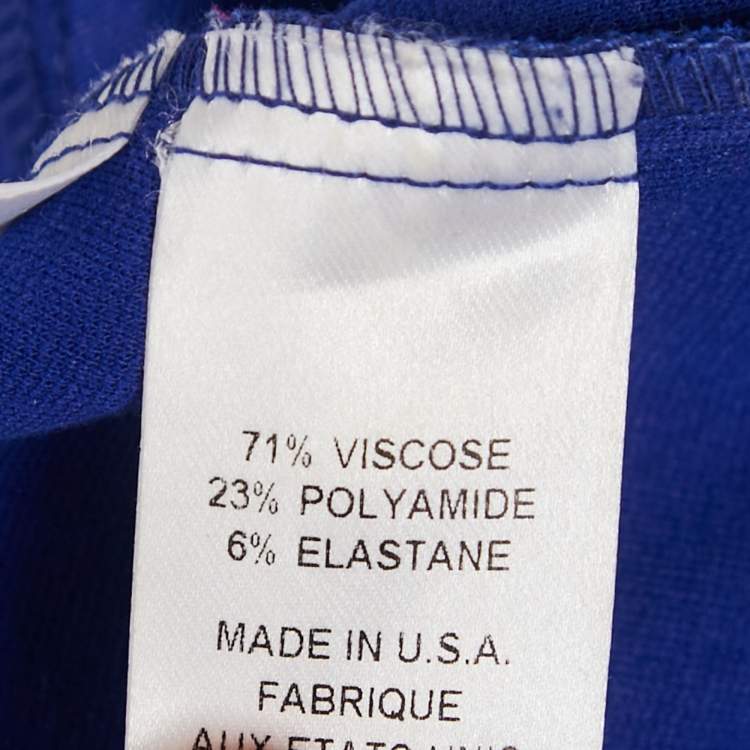 Pre Owned Diane Von Furstenberg Royal Blue Jersey Dizzy Dress S