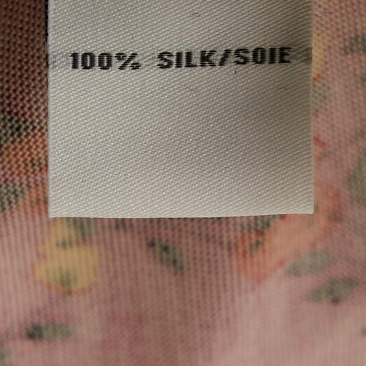 Pre Owned Diane Von Furstenberg Pink Maeve Print Silk Jersey Wrap Playsuit M