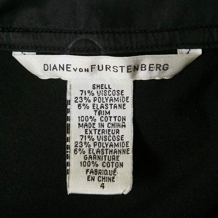 Pre Owned Diane Von Furstenberg Black Jersey Sleeveless Zanne Dress S