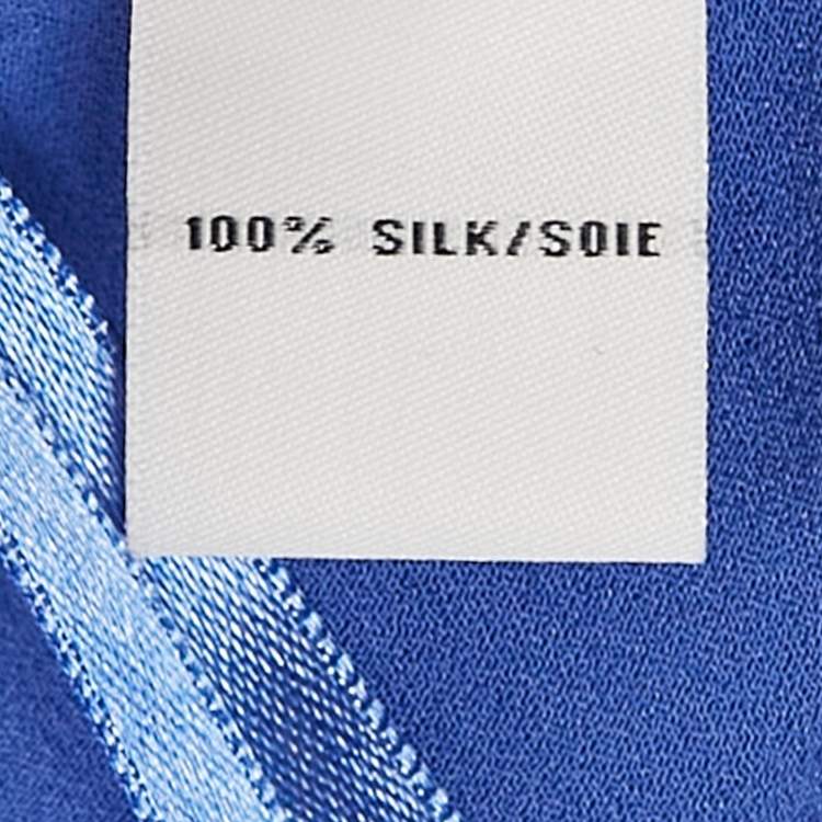 Pre Owned Diane Von Furstenberg Blue Button Front Detail Short Maja Dress M