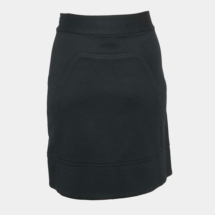 Pre Owned Diane Von Furstenberg Black Wool Jersey Jourdan Mini Skirt S