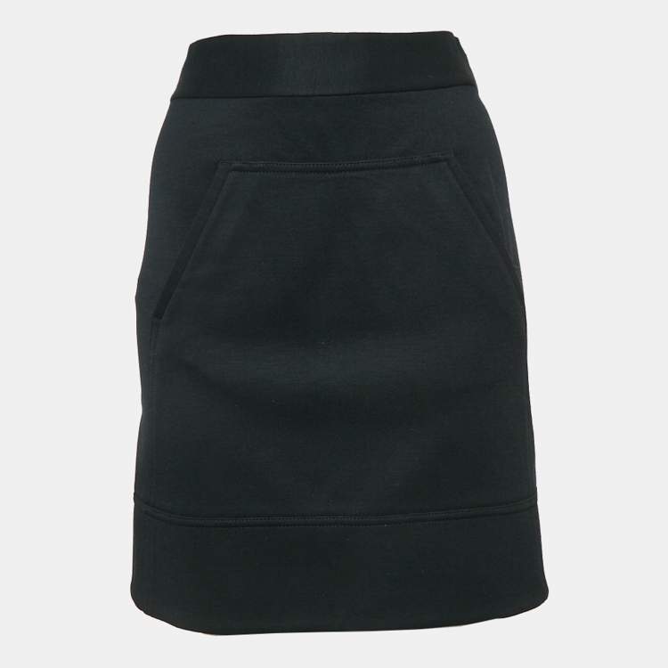 Pre Owned Diane Von Furstenberg Black Wool Jersey Jourdan Mini Skirt S
