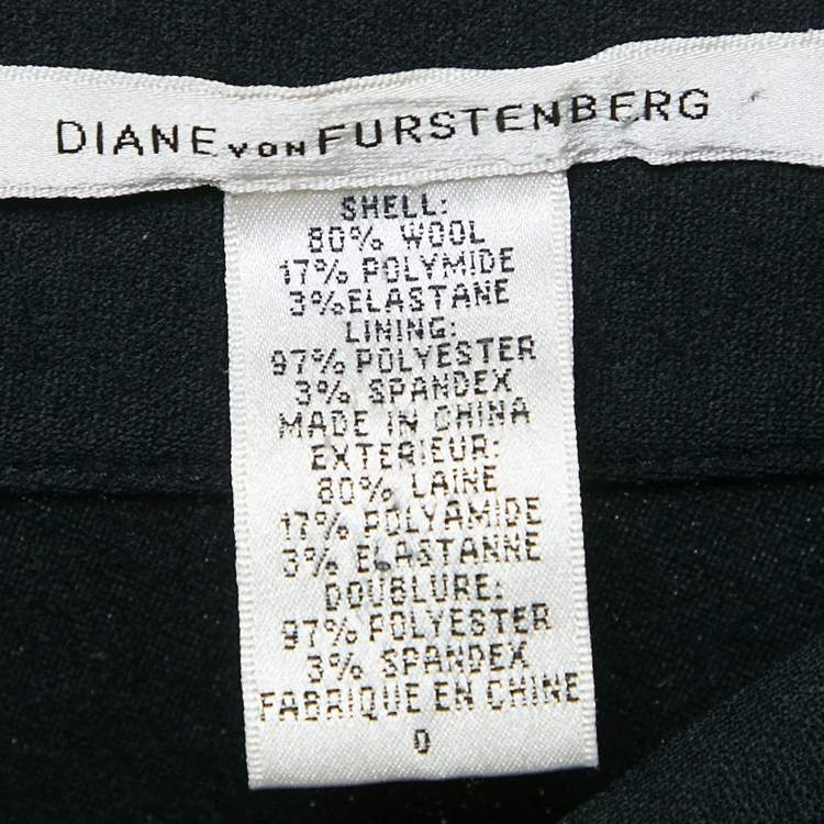 Pre Owned Diane Von Furstenberg Black Wool Jersey Jourdan Mini Skirt S