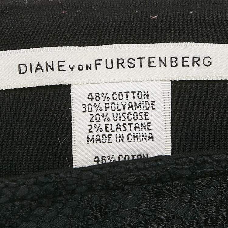 Pre Owned Diane Von Furstenberg Black Lace Skinny Pants XS