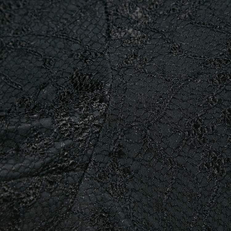 Pre Owned Diane Von Furstenberg Black Lace Skinny Pants XS
