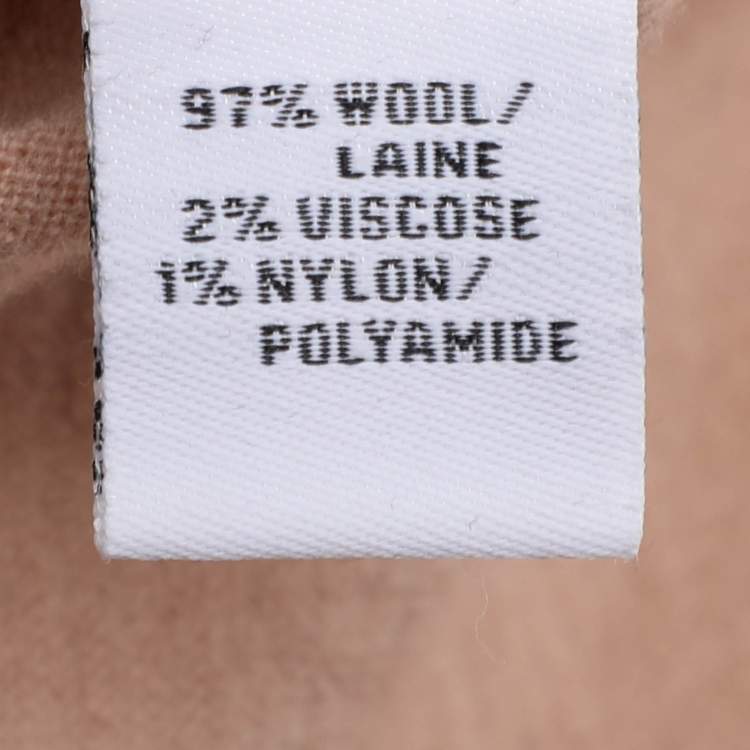 Pre Owned Diane Von Furstenberg Beige Knit Wool Phima Locket Sweater M