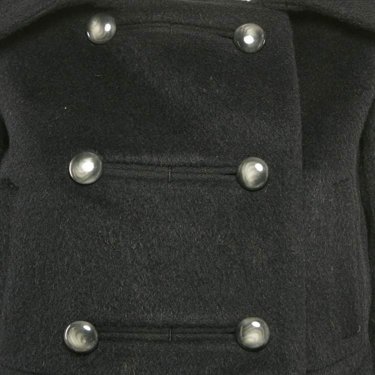 مملوكة مسبقًا Diane Von Furstenberg Black Shearling Lady Bird Jacket M