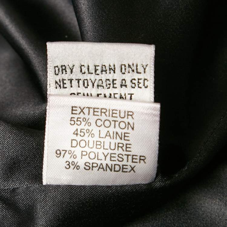 Pre Owned Diane Von Furstenberg Grey Patterned Wool Blend Bubby Patch Coat M