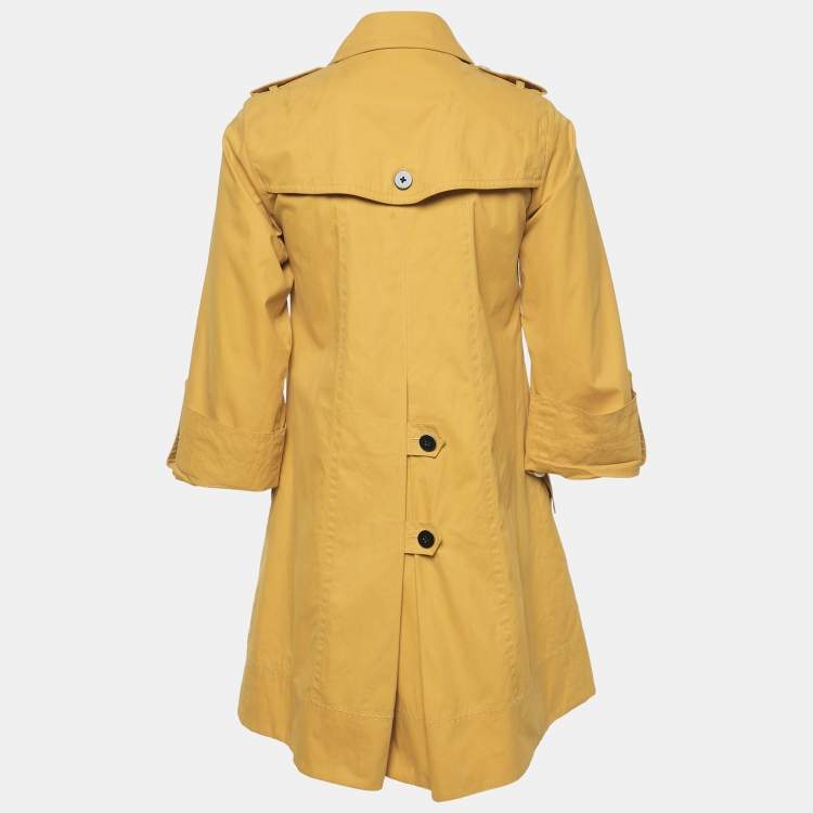Pre Owned Diane Von Furstenberg Yellow Cotton Lina Lamonte Coat XS