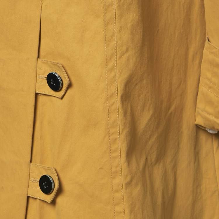 Pre Owned Diane Von Furstenberg Yellow Cotton Lina Lamonte Coat XS
