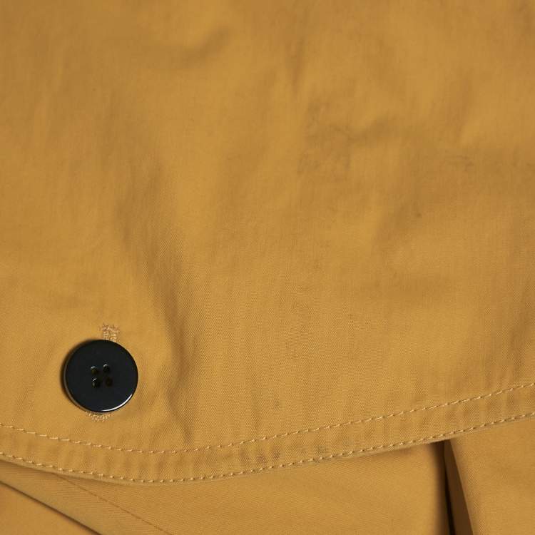 Pre Owned Diane Von Furstenberg Yellow Cotton Lina Lamonte Coat XS