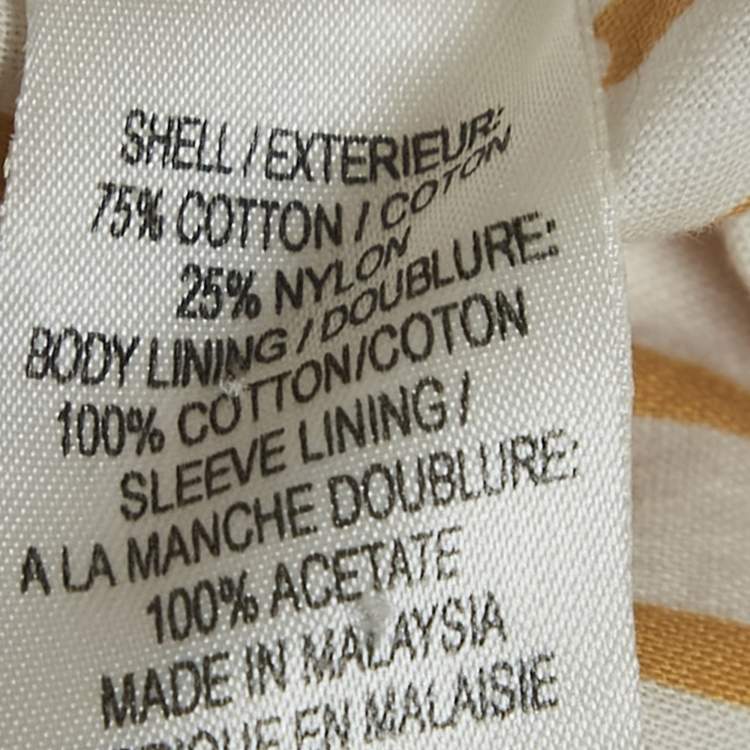 Pre Owned Diane Von Furstenberg Yellow Cotton Lina Lamonte Coat XS