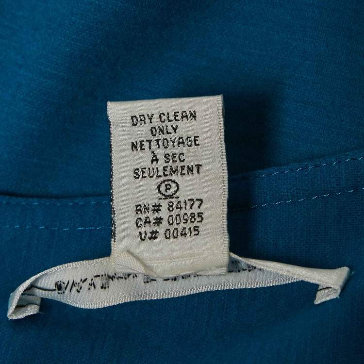 Pre Owned Diane Von Furstenberg Blue Jersey Martey Pencil Skirt S